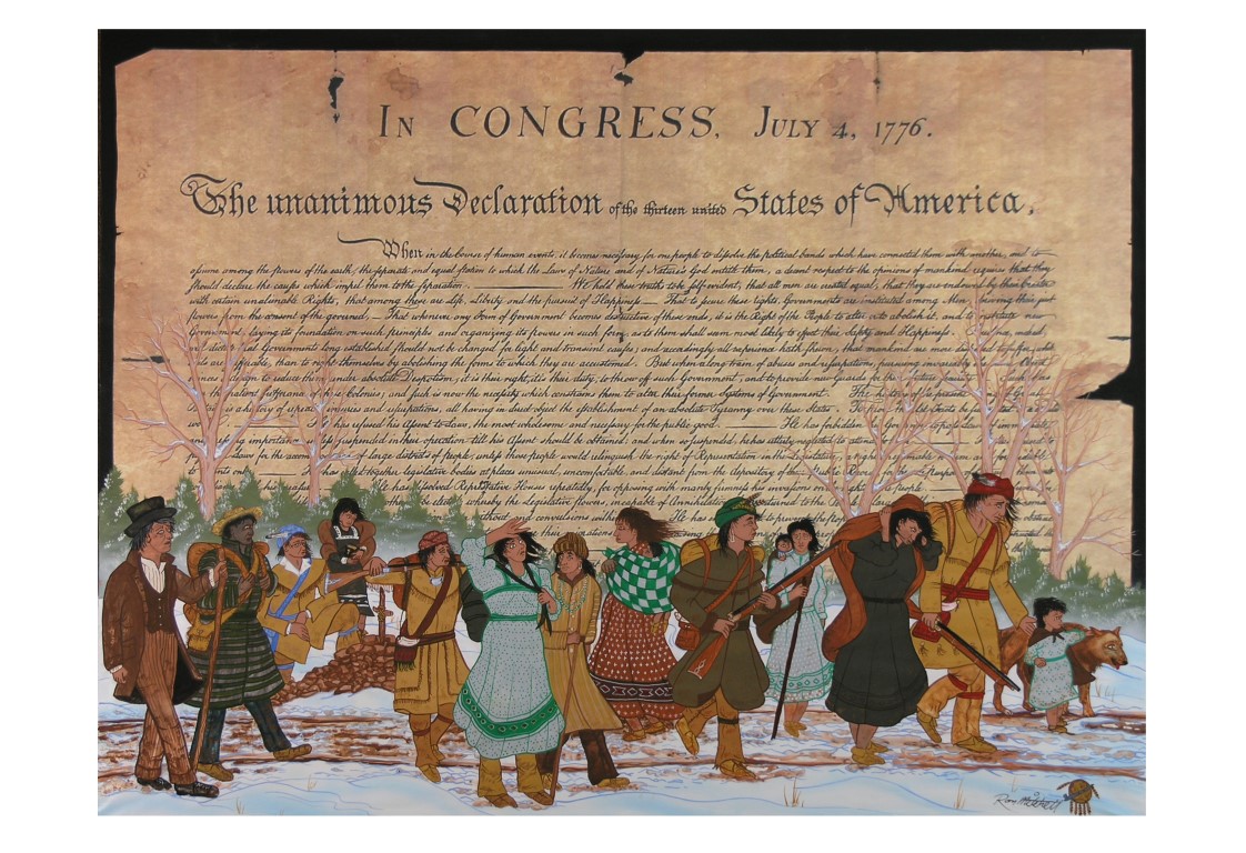 The Declaration of Independence proclaims, “We hold these truths to be self-evident, that all men are created equal, that they are endowed by their Creator with certain unalienable Rights, that among these are Life, Liberty and the pursuit of Happiness.”  The “First Americans” were denied these rights until the 20th. Century, resulting in the loss of life, liberty and happiness.